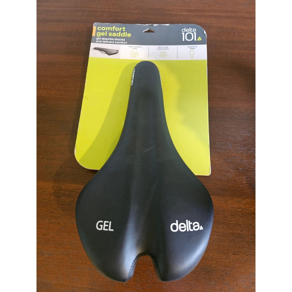 Delta Comfort Gel Saddle Bike Seat Black 101 Ergonomic Water Resistant